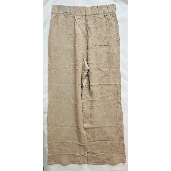 SOFT SURROUNDINGS Wide Leg Pants Womens Oceo Gauze Size Medium Taupe Tan NWT - Picture 3 of 14